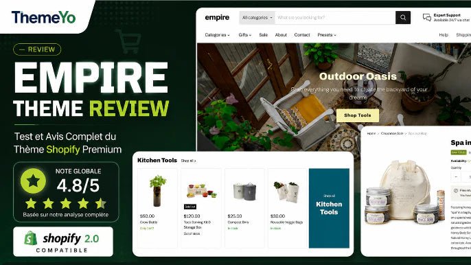 Empire Theme Review : Test et Avis Complet du Thème Shopify Premium