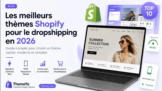 Les Meilleurs Thèmes Shopify pour le Dropshipping en 2026 : Guide Complet pour Choisir un Thème Rapide, Moderne et Rentable